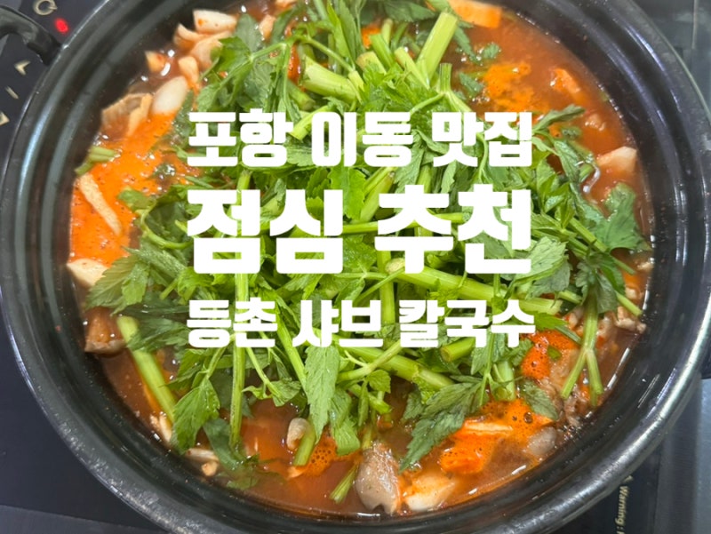 포항 이동 점심 맛집, 등촌 샤브칼국수 국물요리가 일품!