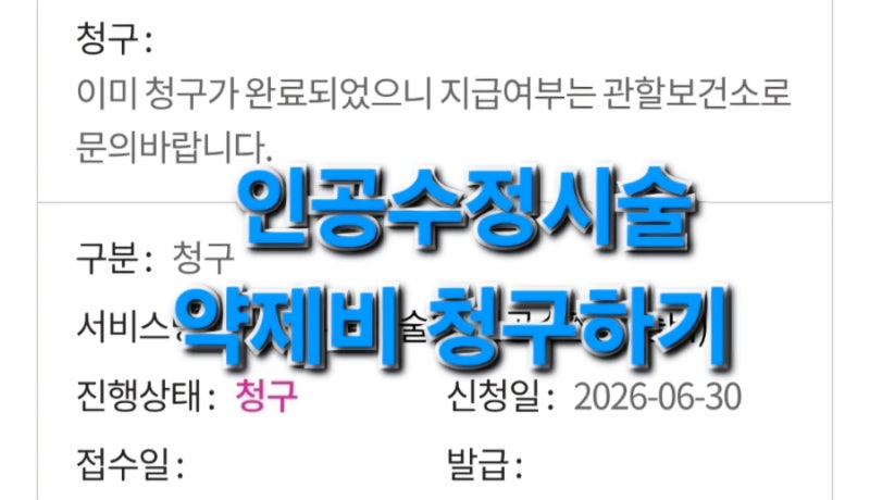 인공수정시술 약제비 청구하기(사이트, 구비서류, 입금날짜)