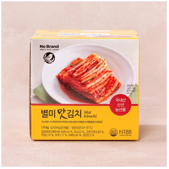 많이 선택하는 노브랜드김치 노브랜드 별미 맛김치1¸9KG 종이박스포장 실속 있는 생활템
