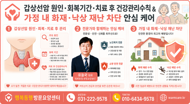 갑상선암 원인 예방법 회복 기간과 치료 후 건강관리 수칙 총정리[수원병원동행]