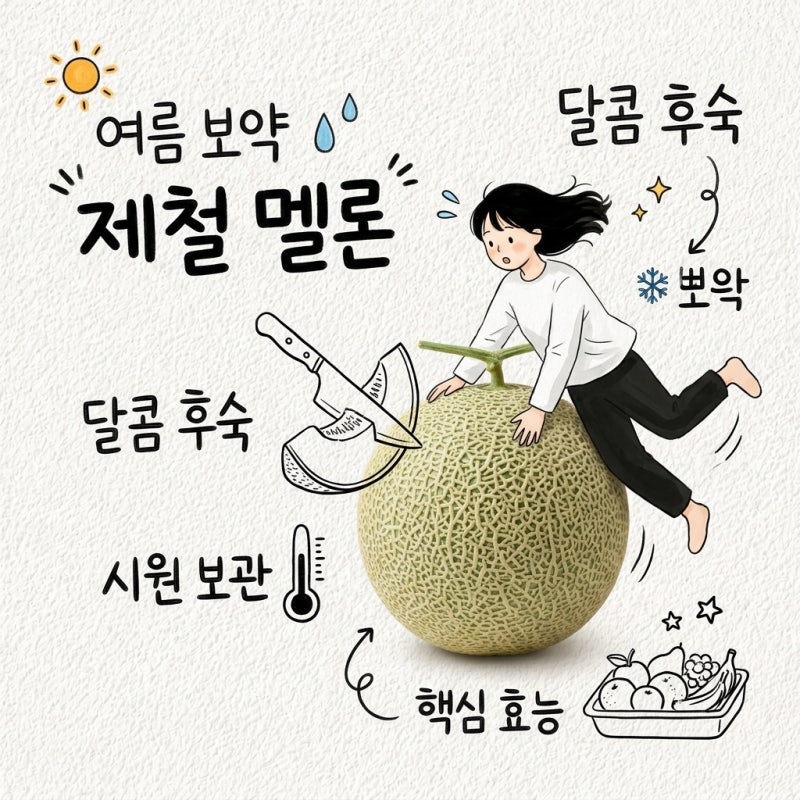 수신메론 제철 효능 먹는법 후숙 보관법