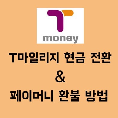 티머니 마일리지 T마일리지 현금 전환 페이머니 사용법 환불 방법