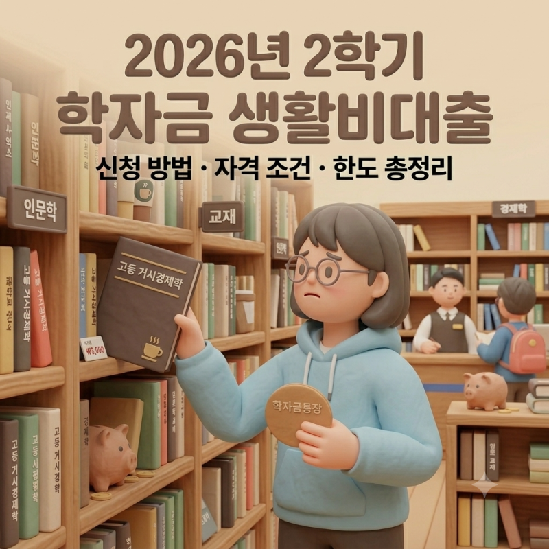 2026년 2학기 학자금 생활비대출 신청 방법 조건 및 부모님 알림 여부
