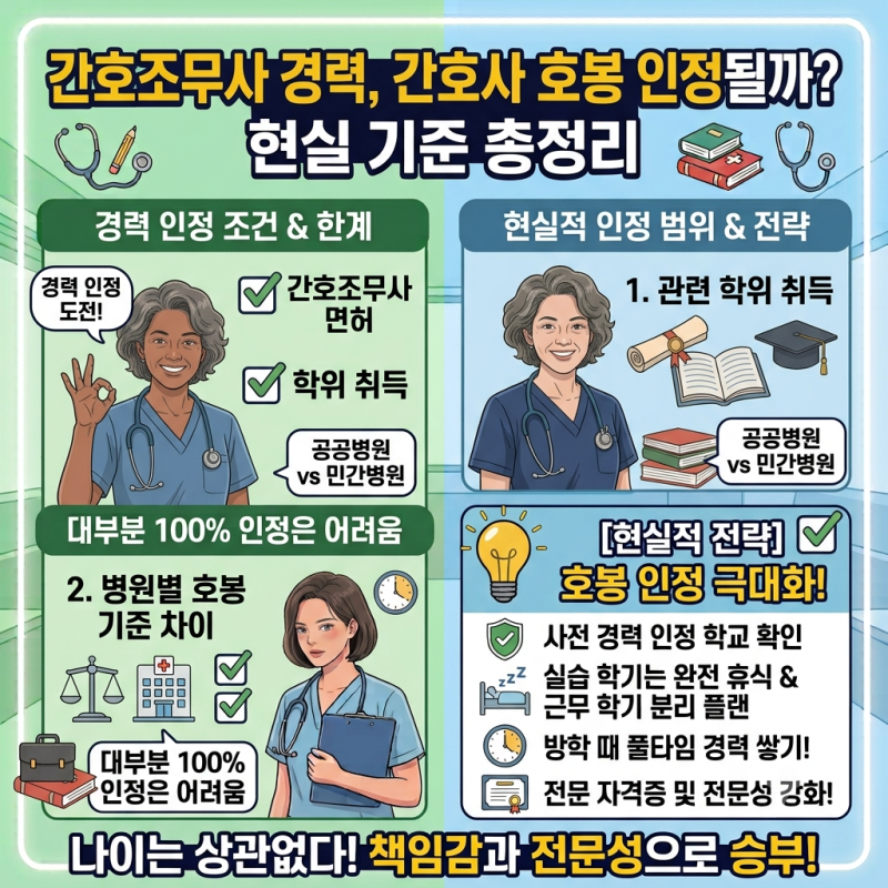 간호조무사 경력 간호사 호봉 인정될까, 현실 기준 총정리