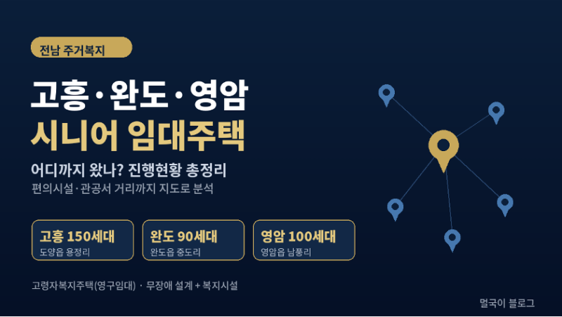 전남 고흥·완도·영암 시니어 임대주택(고령자복지주택) 진행현황