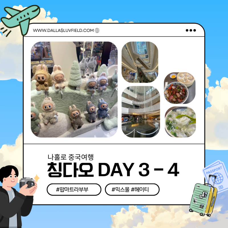 [나홀로중국여행] 칭다오 DAY 3｜믹스몰 쇼핑·팝마트 라부부 구매 후기·헤이티 밀크티·기념....