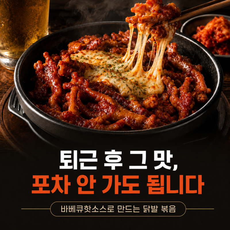 바베큐핫소스 닭발 볶음 레시피 | 포차 닭발 집에서 만들기