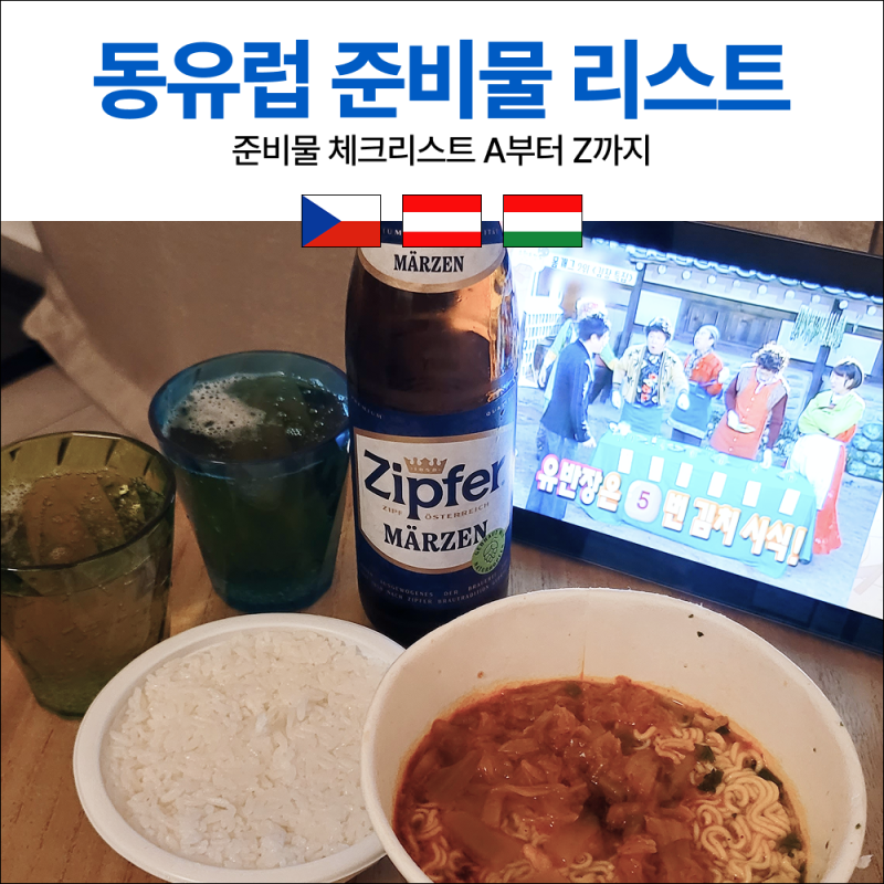 동유럽(체,오,헝) 자유여행 준비 기록 | 유럽여행 준비물 체크리스트(추천&비추천)