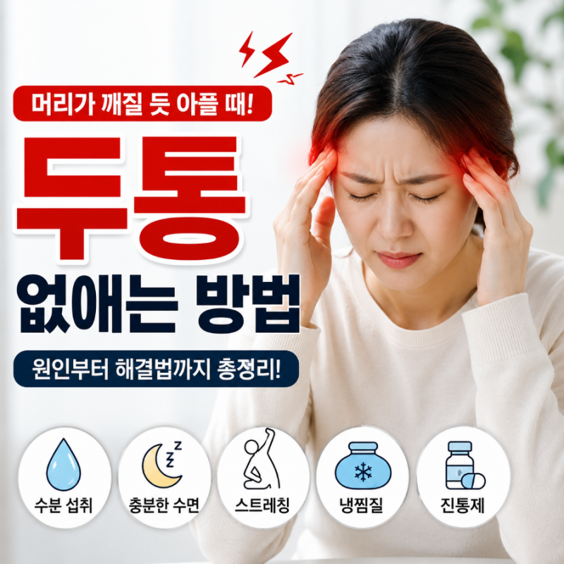 두통이 심할 때 없애는 방법, 집에서 바로 실천하는 10가지