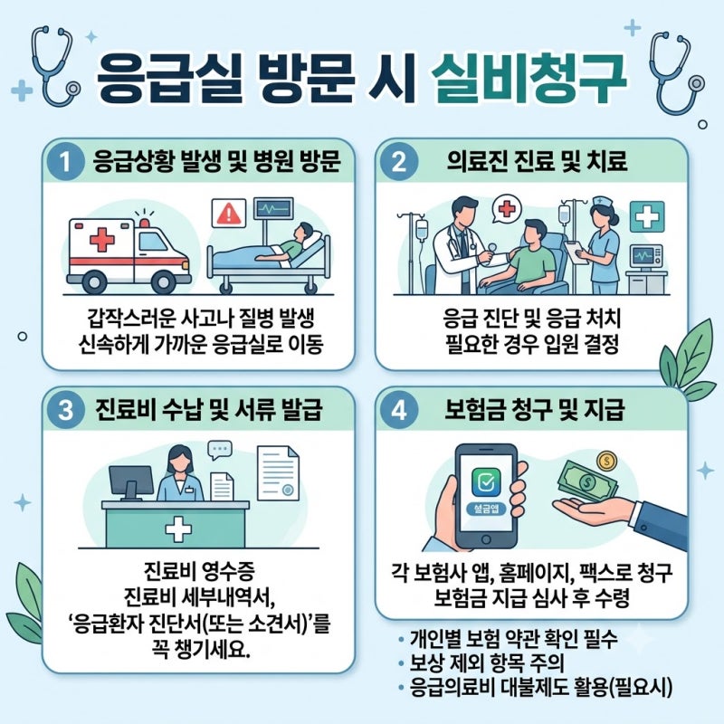 응급실 실비 청구 불가 항목과 소아응급실 청구서류 주의사항 총정리