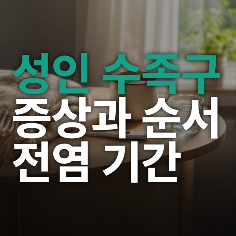 성인 수족구 증상, 아이보다 심한 이유와 번지는 순서·전염 기간