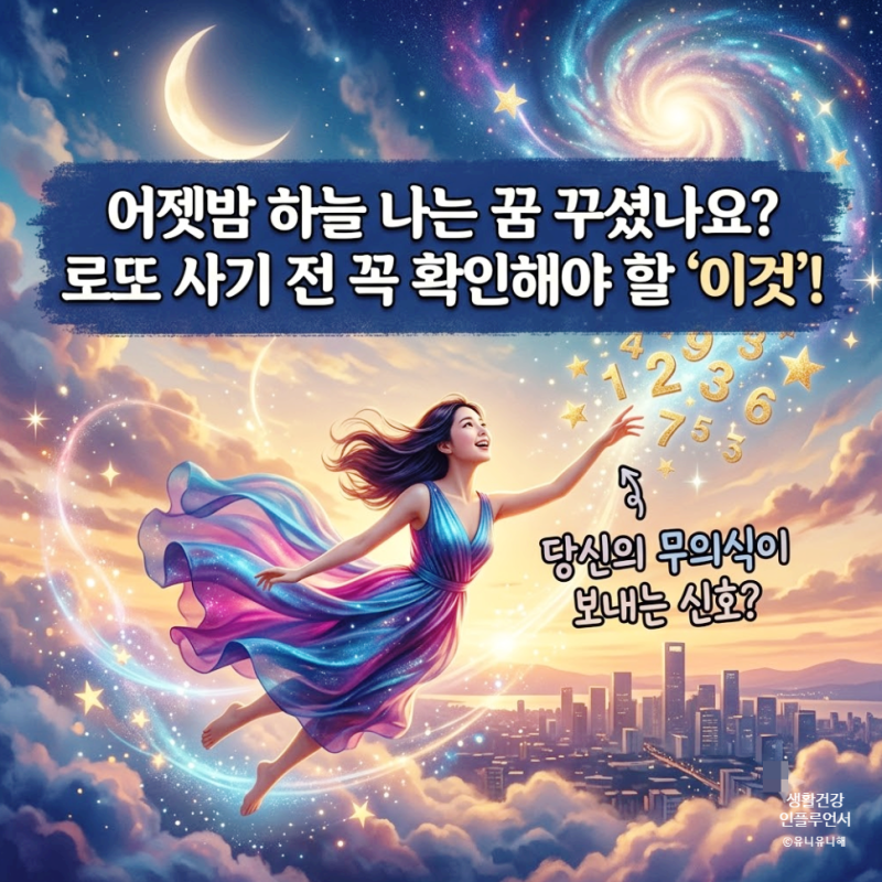 하늘 나는 꿈 로또 사기 전 해몽 확인, 내 안의 강한 욕망이 보내는 무의식 신호
