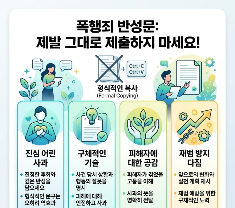 폭행반성문 어떻게서든 마련하는이유 관련 사진