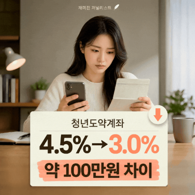 청년도약계좌 금리 변동 4.5%→3.0%, 내 계좌 적용일은