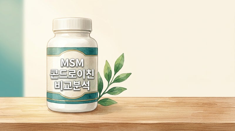 관절 연골 건강 영양제 추천, MSM과 콘드로이친 차이점 비교