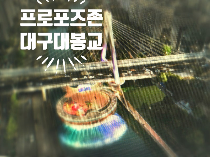 대구 신천수상공원 대봉교 '프로포즈존" 모습을  드러내다~~~