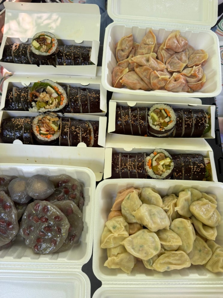 <b>충주</b> 무학<b>시장</b> 맛집/할매김밥, 대성야채만두 김치만두 감자떡