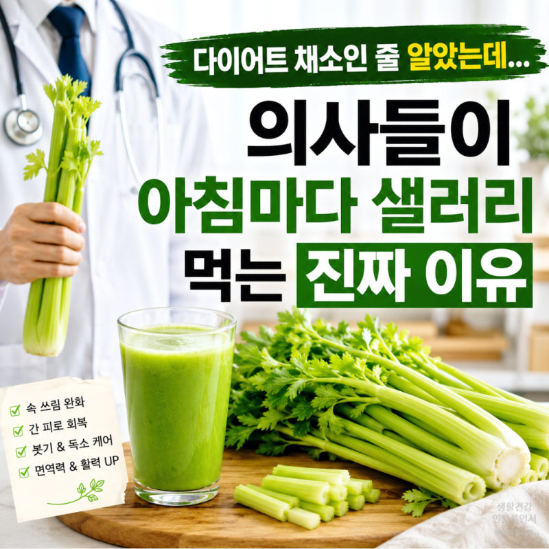 샐러리 효능과 먹는법, 아침 속 쓰림과 간 피로 동시에 잡는 천연 디톡스