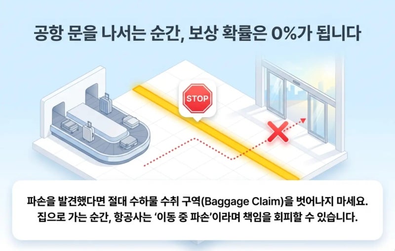 공항 캐리어 파손, 바퀴가 박살 났다면? 항공사 파손 보상 청구하는 3단계 절차 정보
