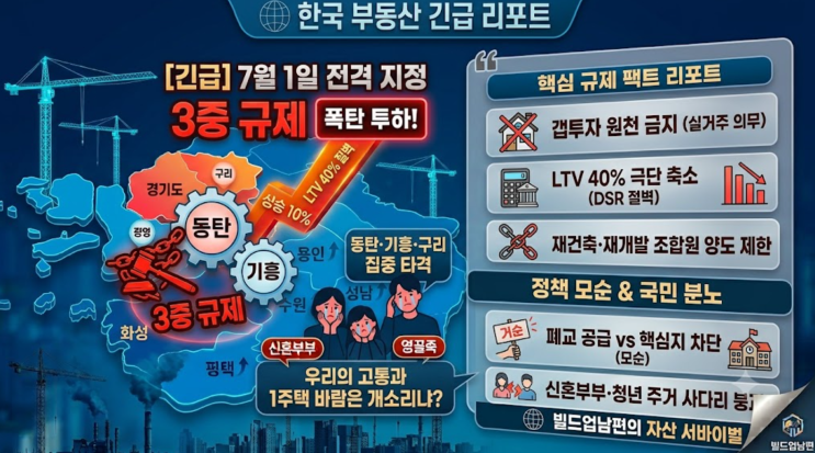 [속보] <b>동탄·기흥·구리</b> 7월... 초강력 <b>3중 규제</b> 국면의 자산... 