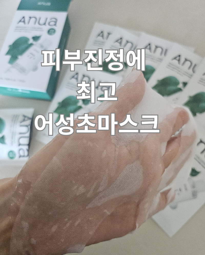 여름 예민해진 피부에 찾게되는 마스크 팩 재구매율 높은 아누아 어성초 마스크 군마트 추천....