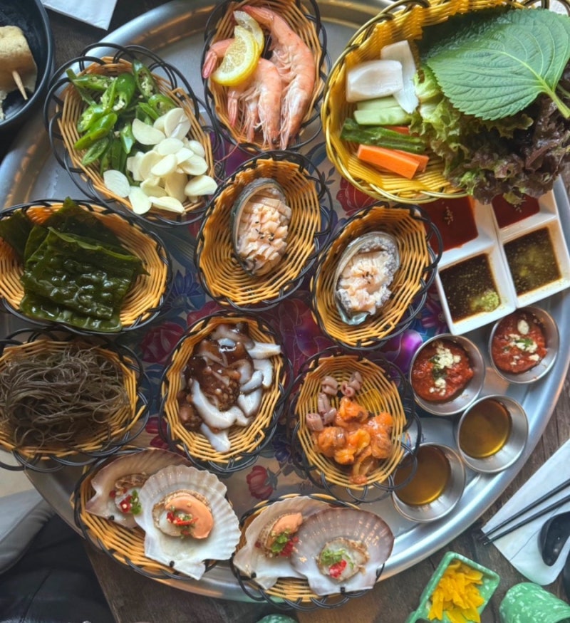 강문주막, 세인트존스호텔에서 걸어서 즐긴 강릉 밤맛집 해산물 한상에 강문해변 산책까지 ....