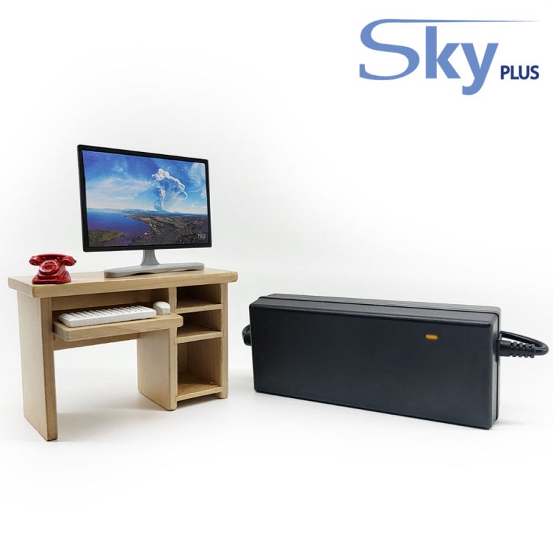 공간 절약형 27gn60k 대한민국 SKYPLUS 어댑터 [전원코드포함] LG 엘지 27GN60K 모니터 19V KC인증