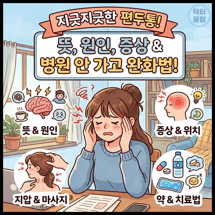 편두통 뜻 원인 심할때 증상 위치 및 병원 안가고 지압 마사지 약 등 치료 방법