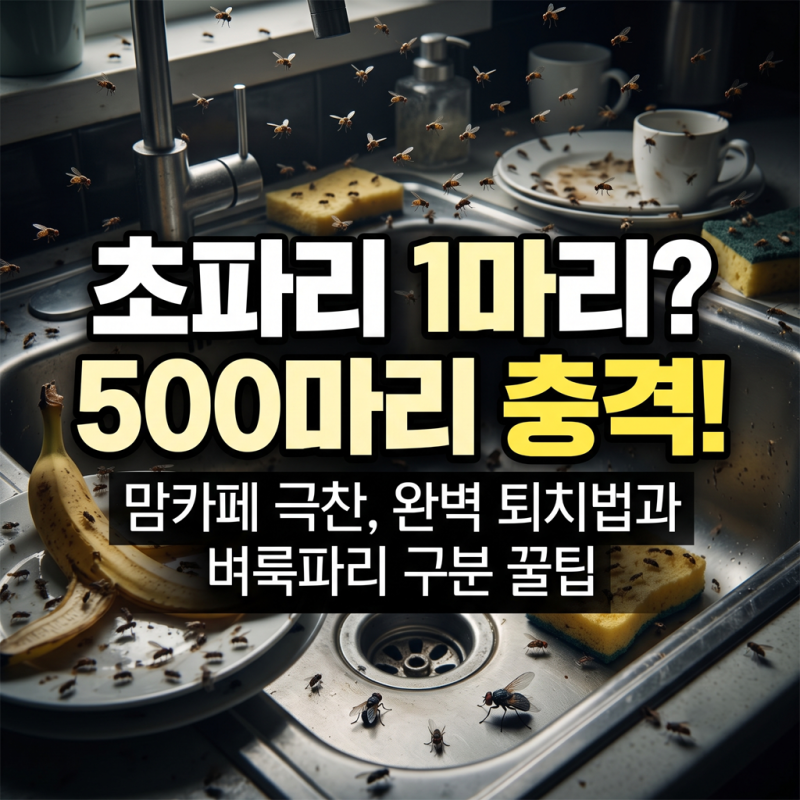 초파리 1마리 보이면 이미 500마리? 맘카페가 극찬한 완벽 퇴치 가이드 (feat. 벼룩파리 구분법....