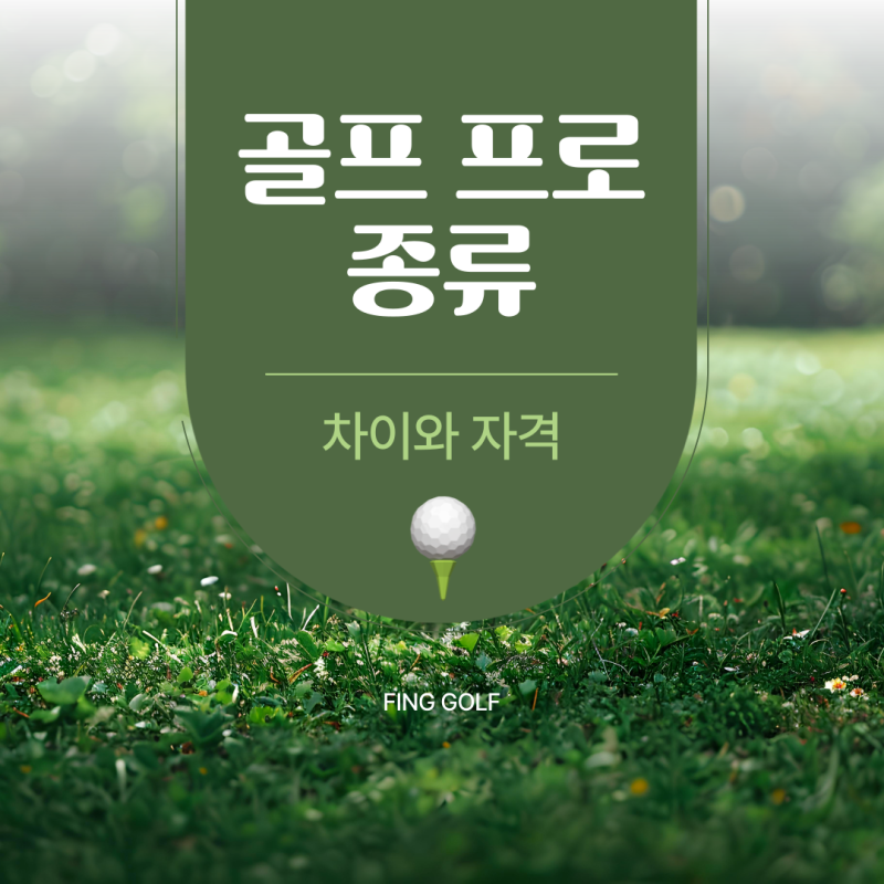 골프 프로 종류 KPGA KLPGA USGTF 차이와 자격 알아보기