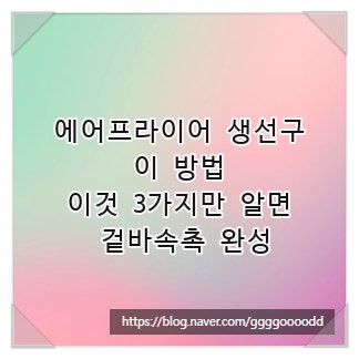 에어프라이어 생선구이 방법, 이것 3가지만 알면 겉바속촉 완성