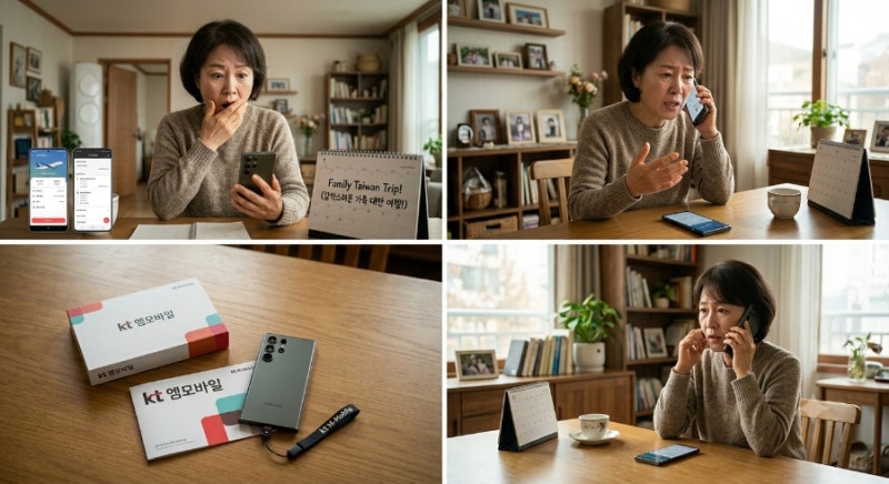 가족 대만여행 급정리! kt M모바일 로밍 신청 방법 (1899-5000 꿀팁 포함)