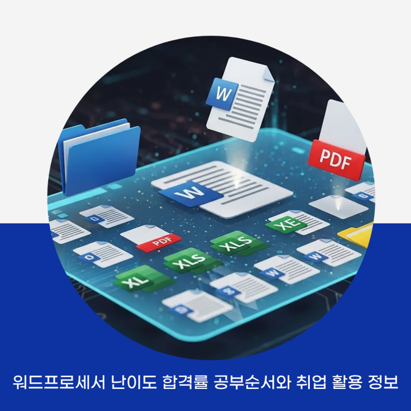 워드프로세서 난이도 합격률 공부순서와 취업 활용 정보