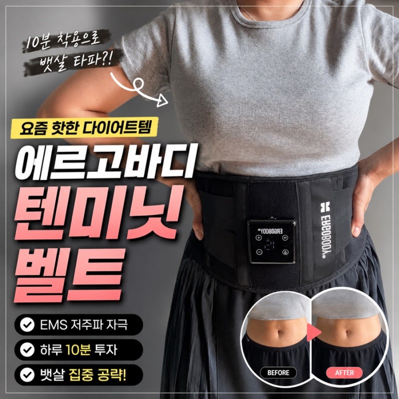 내돈내산 손담비가 사용한 에르고바디 ems슬림벨트, 뱃살빼는데 효과있다길래 써봄