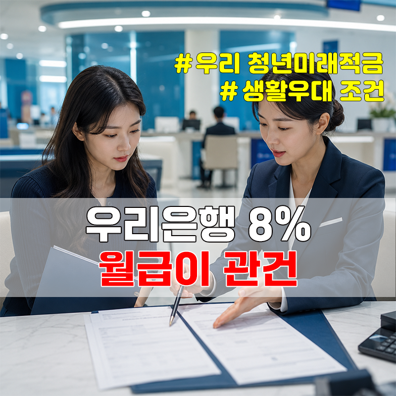 우리 청년미래적금, 생활우대 조건 안 보면 8%도 쉽게 놓칩니다.