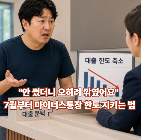 "안 썼더니 오히려 깎였어요" 7월부터 마이너스통장 한도 지키는 법