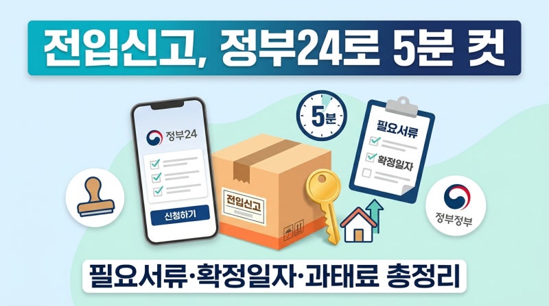 2026 전입신고 인터넷으로 하는법 총정리 – 필요서류·확정일자·기간·과태료·세대주확인