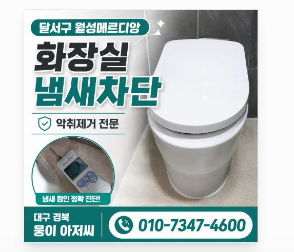 달서구 월성메르디앙 화장실 냄새차단변기 악취 원인부터꼼꼼하게 잡아드린 현장