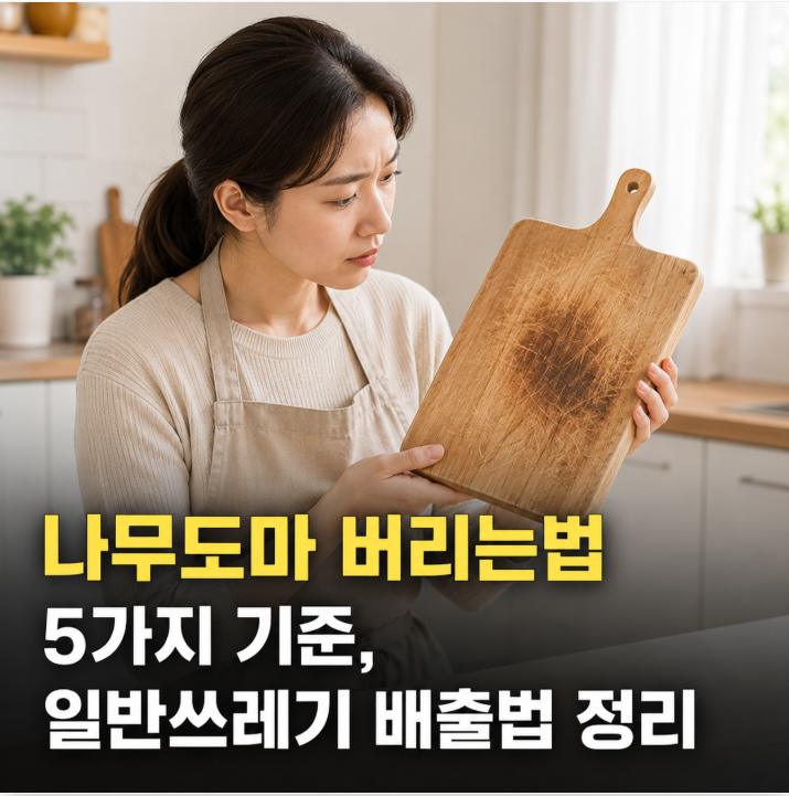 나무도마 버리는법 ‘이거’ 먼저 확인하고 버리세요