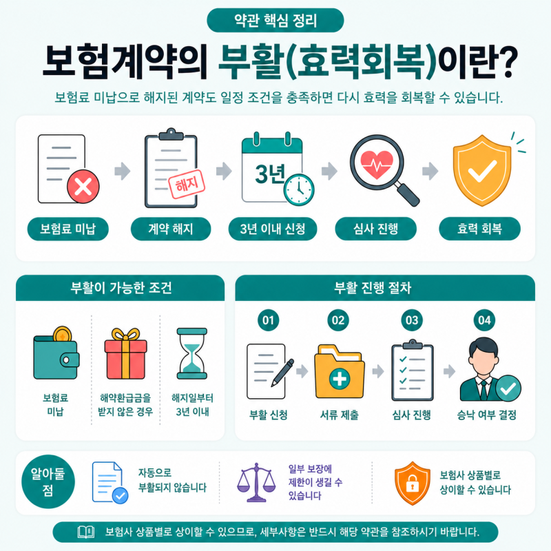 보험 부활 가능 기간은 3년, 효력 회복 조건과 절차 총정리