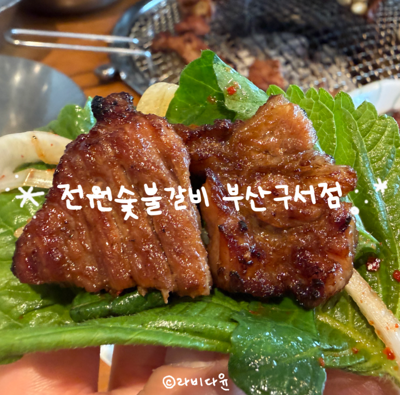 [내돈내산] 4대가족이 방문한 전원숯불 부산구서점에서 양념갈비 호로록 먹었어요~!