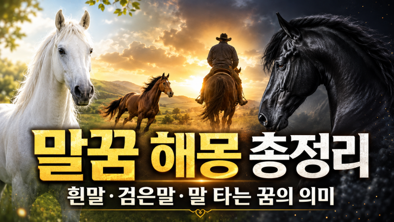 말꿈 해몽 총정리, 흰말·검은말·말 타는 꿈의 의미