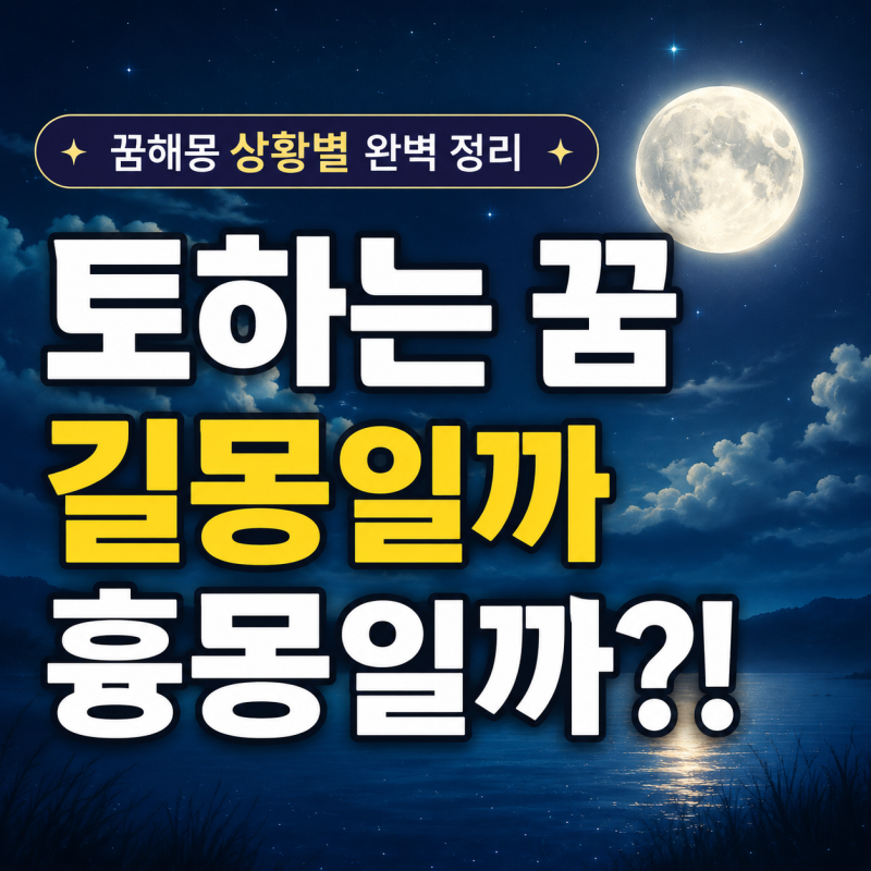토하는 꿈 꿨는데 무슨 의미인지 궁금할 때 총정리