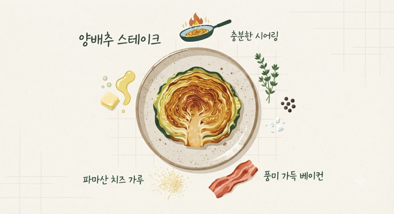 효율적인 미식, 성시경식 양배추 스테이크 만들기