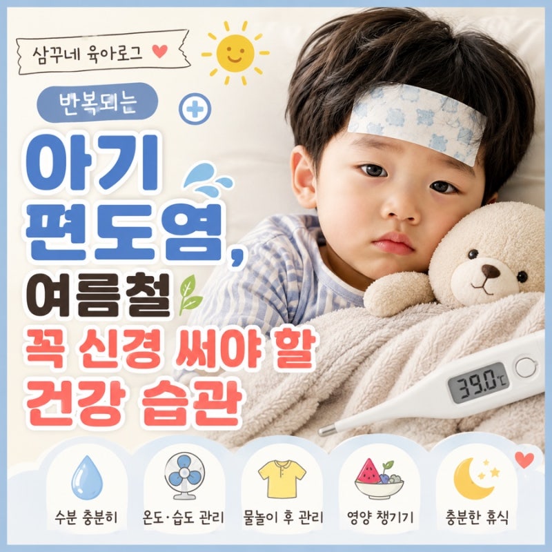 반복되는 아기 편도염, 여름철 꼭 신경 써야 할 건강 습관