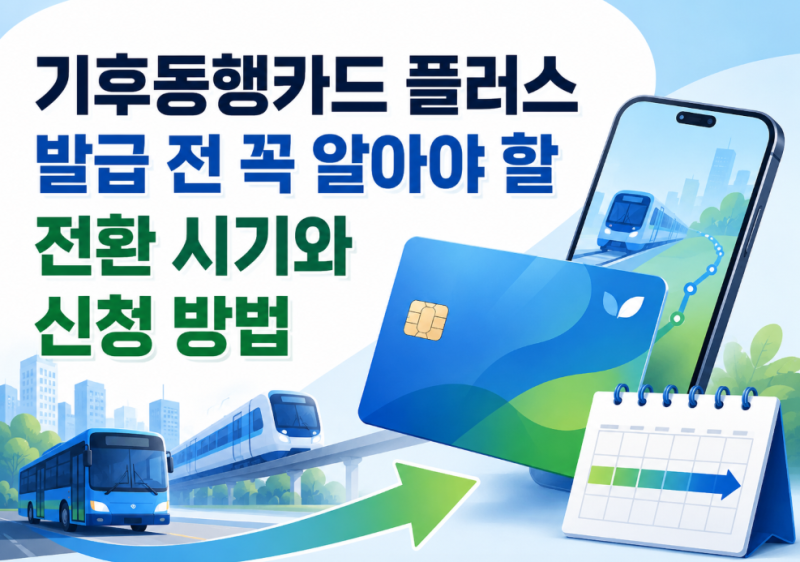 기후동행카드 플러스 발급 전 꼭 알아야 할 전환 시기와 신청 방법