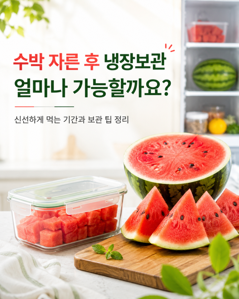 수박 자른 후 냉장보관 기간은? 신선하게 보관하는 방법 총정리