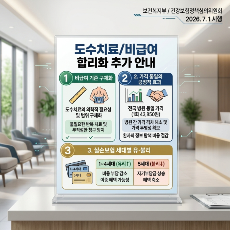 도수치료 7월부터 달라진다! 2026년 7월부터 달라지는 점 총정리 산재도 해당될까?