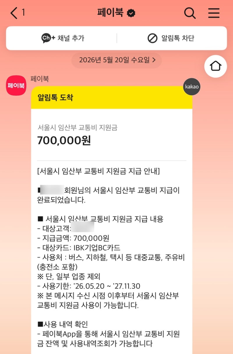 [임신 12주차] 서울시 임산부 교통비 지원금신청 사용방법 금액확인방법 후기