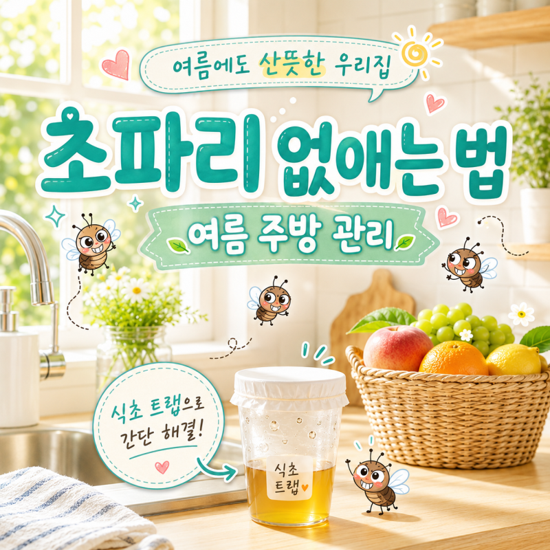 초파리 없애는 법, 여름 주방에서 계속 생기는 이유와 확실한 퇴치법